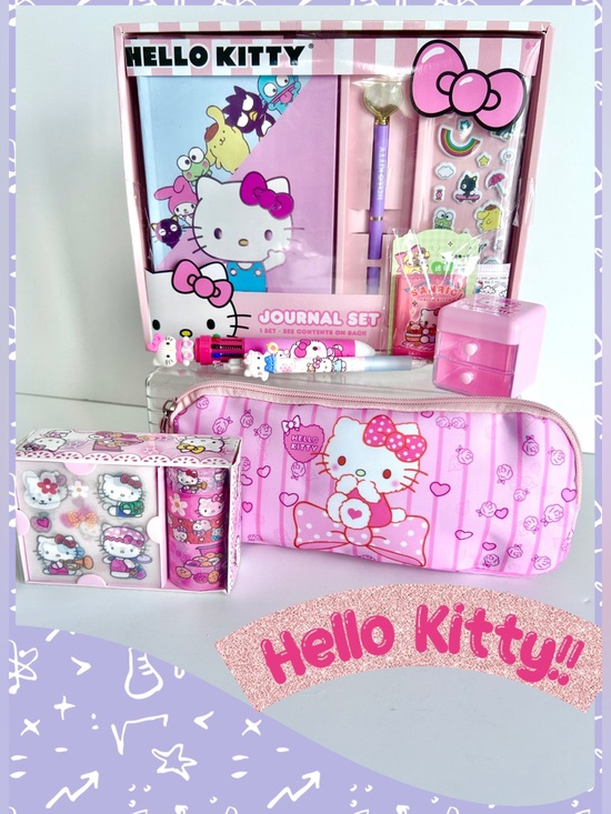 Sanrio Accessories - 💖(HK387) Hello Kitty Adorable 7-Piece Stationery Bundle!